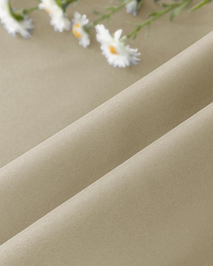 Windproof Outdoor Curtains for Patio Waterproof 4 Pcs 54x95 In Taupe | Grommet - Image 8