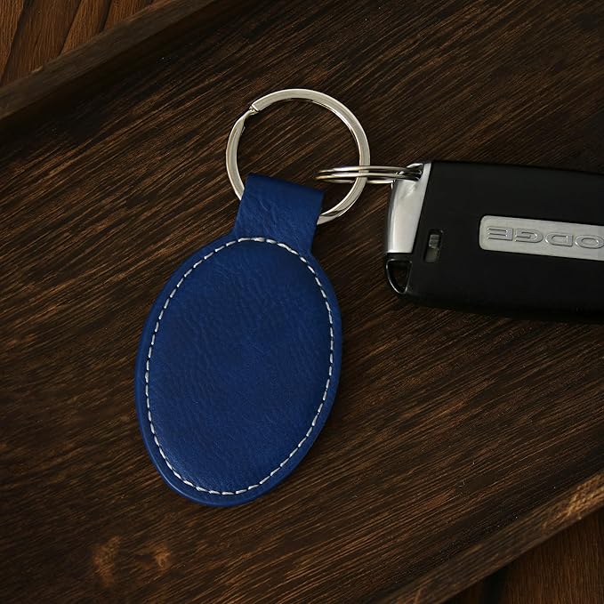 LaserGram Oval Keychain, Sunflowers, Personalized Engraving Included
