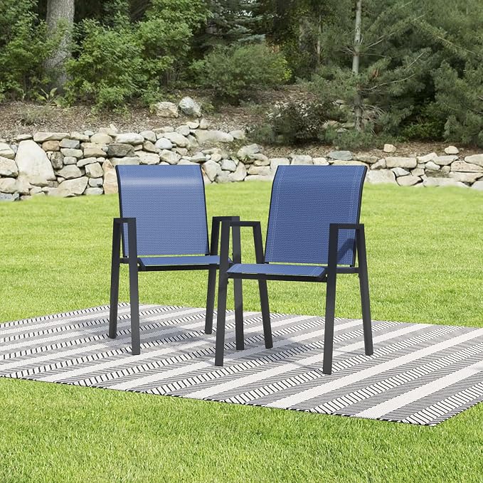 Outdoor Patio Chairs Set of 2, Lightweight Patio Set - Image 8