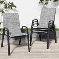 Patio Chairs Set of 4, Stackable Outdoor Dining Chairs by Vimstora