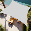 Shade&Beyond Rectangle Sun Shade Sail 12'X16' Permeable Canopy Light Grey by ShadeBeyond