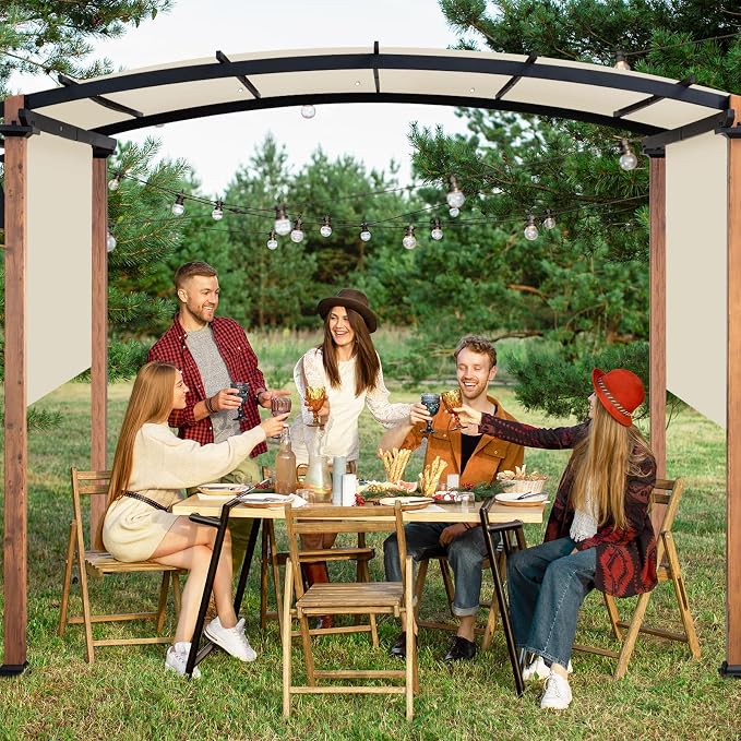 Pergola Shade Cover Replacement, 17 x 6.8 Ft, Adjustable Sliding Design - Image 7