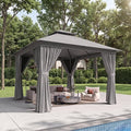 10'x10' Gazebo, Metal Frame Canopy by Breezestival