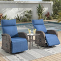 3 Pieces Zero Gravity Patio Swivel Recliner Chairs Set of 2 by JelwalyPatioFurnitureSet