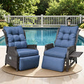 2 Pieces Outdoor Wicker Recliner by COMLAXFIELD