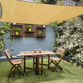 12' x 12' Rectangle Sun Shade Sail, 185 GSM HDPE, Sand | 95% UV block, by LagemiexShadeProduct