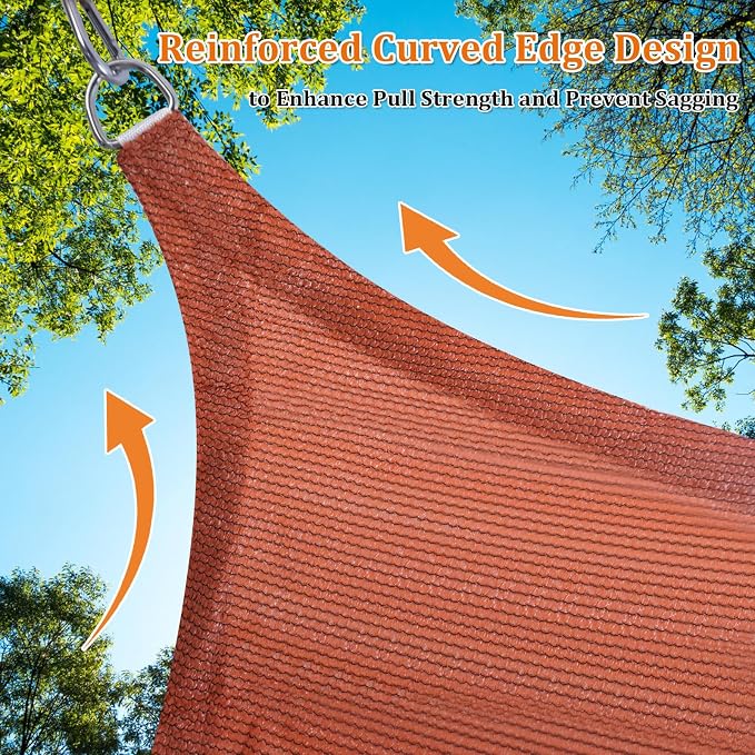 Shade&Beyond Custom Sun Shade Sail 6'x7'x9.2' Triangle Sun Sail Shades Patio UV - Image 5
