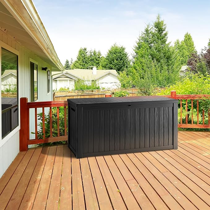 Outdoor Storage Box, 270 Gallon Waterproof Deck Box, Super-Sized Gas-Spring - Image 4