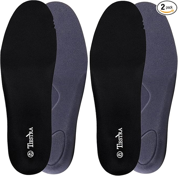 2 Pair-Insoles for Womens Memory Foam Shoe Inserts,Replacement Insoles for Work Boot Running Shoes-Shock Absorption and Cushion for Feet Relief,Comfort Inner Soles for Everyday Use Black 40EU/US9