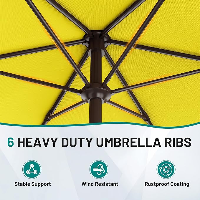7.5FT Patio Umbrella Table Market Umbrella - Image 7