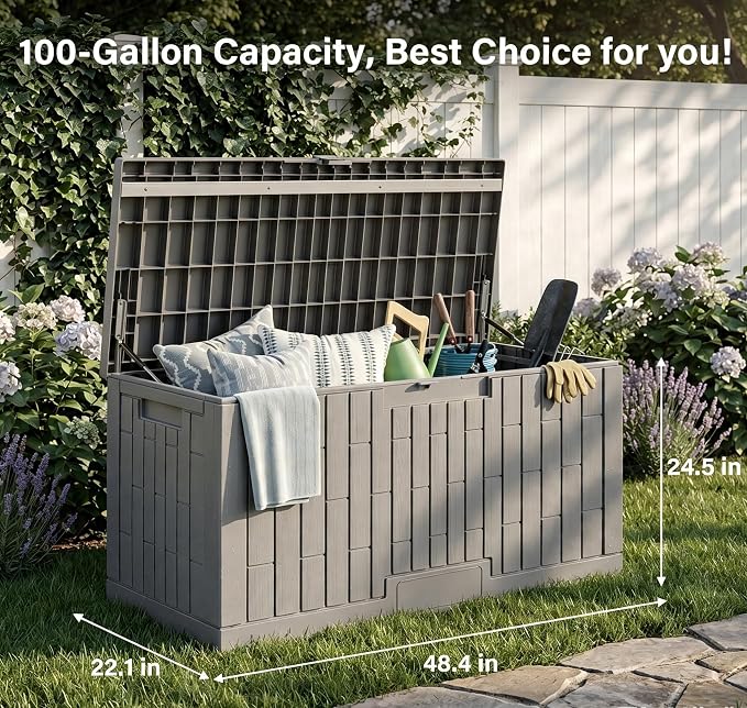 100 Gallon Resin Deck Box, Package Delivery Box - Image 2
