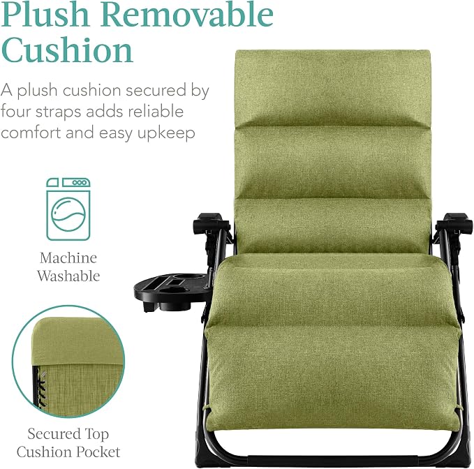 Best Choice Products Oversized Zero Gravity Chair, Folding Outdoor Patio - Image 3
