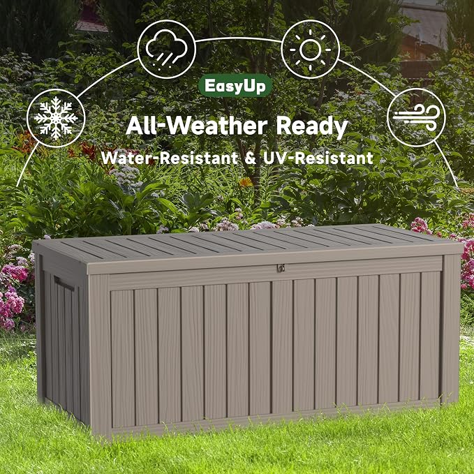 150 Gal Outdoor Storage Box Waterproof UV-Resistant Deck Box | Resin storage bin - Image 5