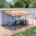 Aoxun 16x12 Lean-to Gazebo, Sloped Pergola Porch Canopy Awning by Aoxun