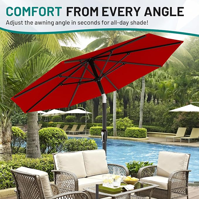 9 FT Patio Umbrella for Outdoor, Outdoor Table Umbrella - Image 7