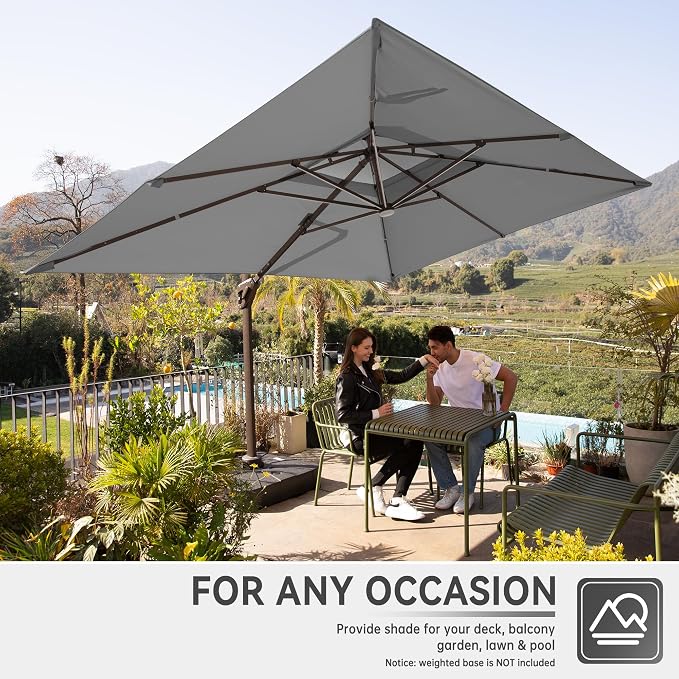 10x13FT Cantilever Patio Umbrella - Image 7
