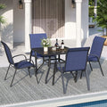 Patio Dining Chairs Set of 4, Outdoor Stackable Dining Chairs High Back by VonzoyHome