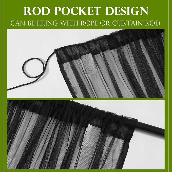 RYB HOME Mosquito Netting Outdoor Curtains - Image 8