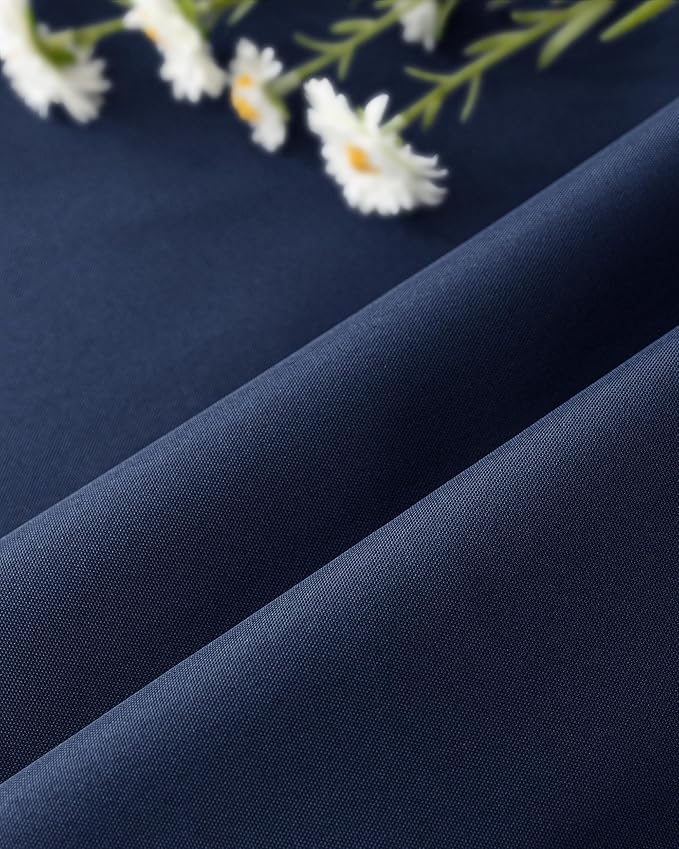 Windproof Outdoor Curtains for Patio Waterproof 4 Pcs 54x84 In Navy | Grommet - Image 8