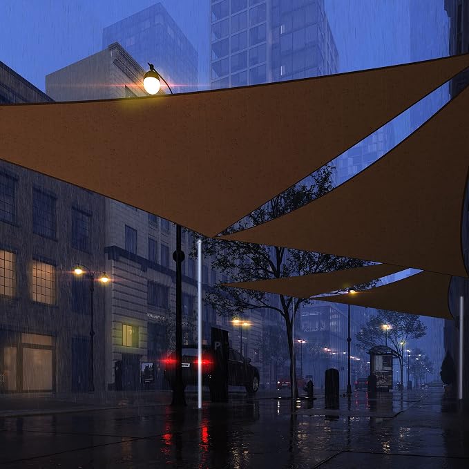 Royal Shade 12' x 21' x 24.2' Brown Triangle Waterproof Sun Shade Sail Order to - Image 7