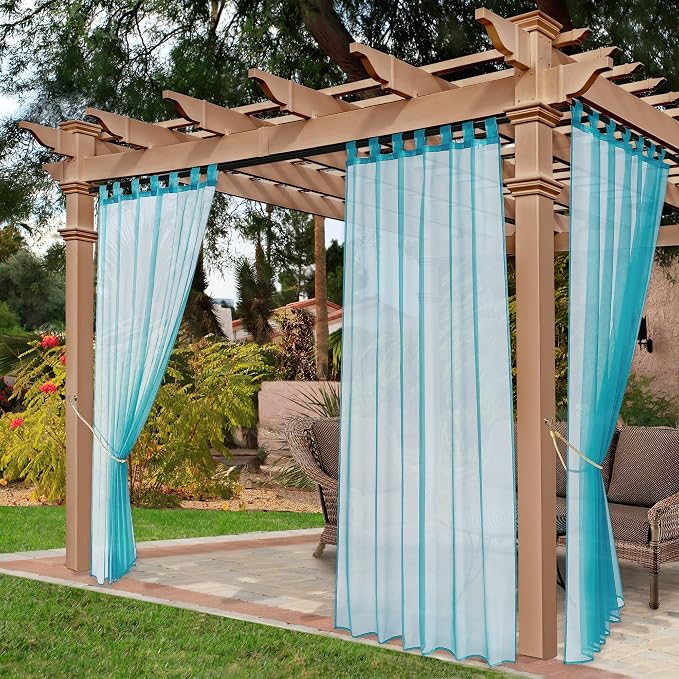 NICETOWN 2 Panels Outdoor Sheer Curtains - Image 7