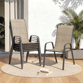 MAMIZO Patio Dining Chairs, Stackable Textilene Chair Set of 4, by MAMIZO