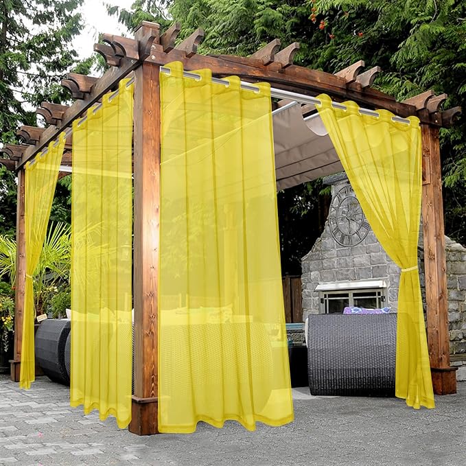 BONZER Waterproof Indoor/Outdoor Sheer Curtains by Bonzer