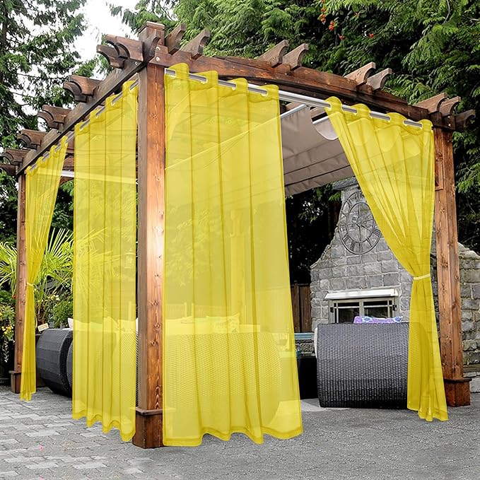 BONZER Waterproof Indoor/Outdoor Sheer Curtains by Bonzer