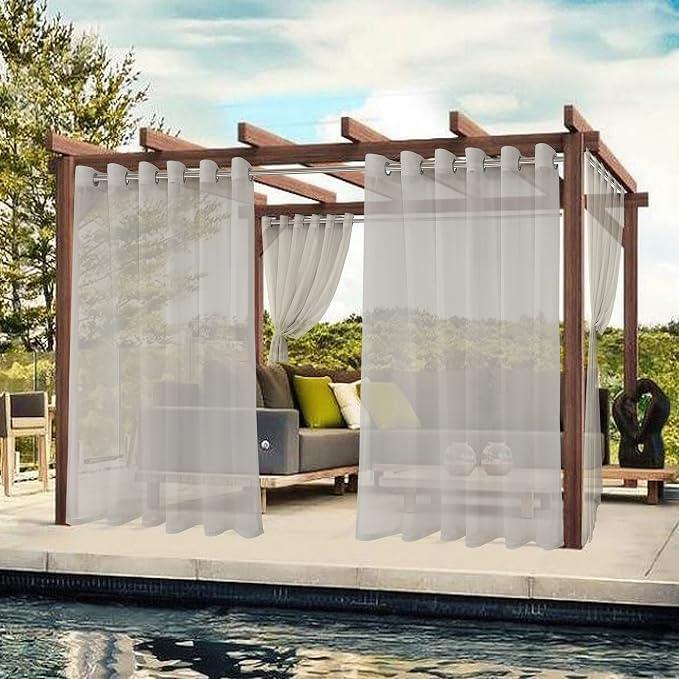 BONZER Waterproof Sheer Outdoor Curtains - Image 5