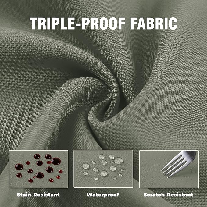 Set of 6 Outdoor Curtains for Patio Waterproof, Breathable Grommet Panels for - Image 6