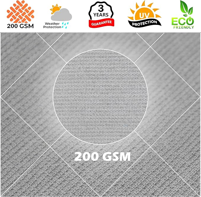Royal Shade 1 4' x 1 4' Gray Rectangle Sunshade Sail - Image 8
