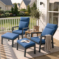 Pellebant 4-Piece Aluminum Outdoor Recliner chair by Pellebant
