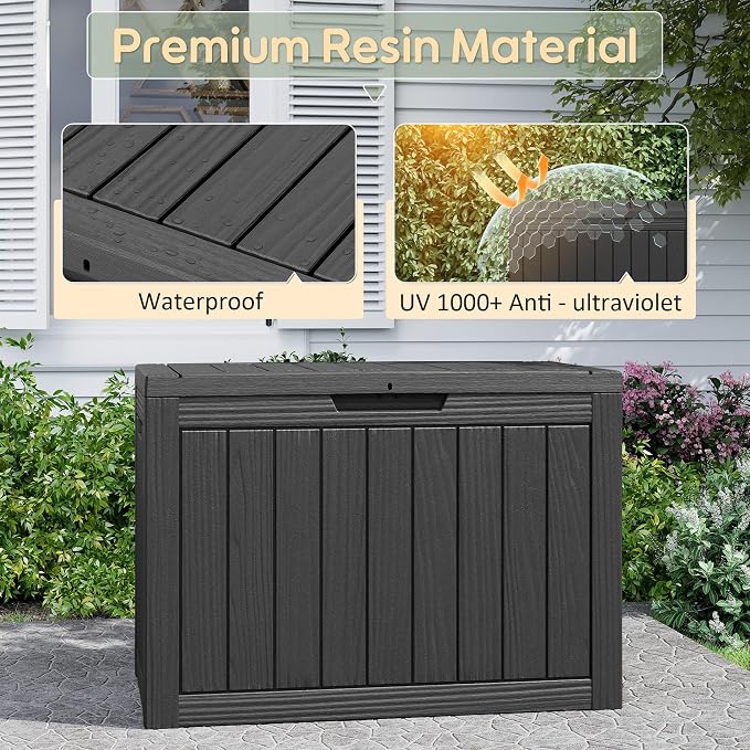 45 Gallon Outdoor Storage Box, All-Weather Deck Box - Image 4