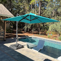 PURPLE LEAF Patio Outdoor Umbrella 9' x 9' Square All-Weather Turquoise | Large by PURPLELEAF