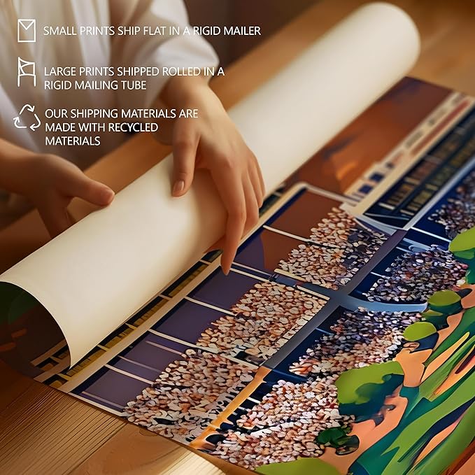 Golf Course Premium Giclee Fine Art Prints - Augusta, Pebble Beach, Pinehurst, Golf Course Posters, Golf Wall Art, Aesthetic Poster for Home Office Decor, Ready to Frame