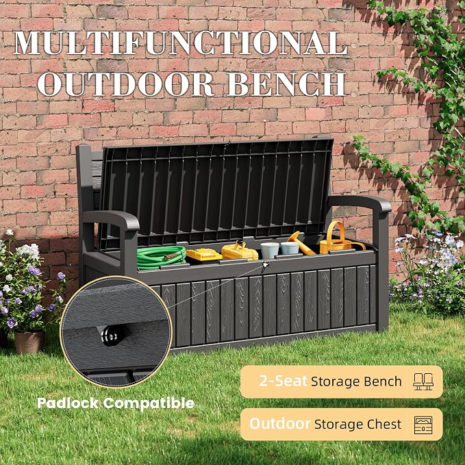 80 Gallon Lockable Deck Bench - Image 4