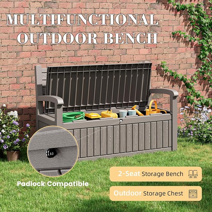80 Gallon Lockable Deck Bench - Image 5