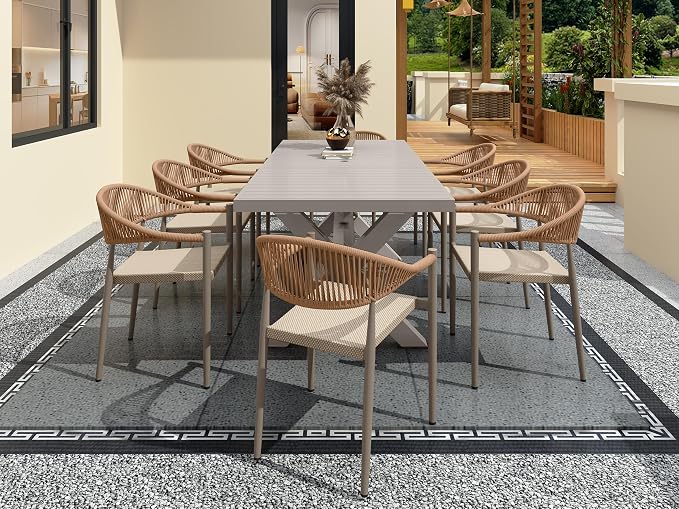TWT Patio Dining Chairs Outdoor Stackable - Image 2