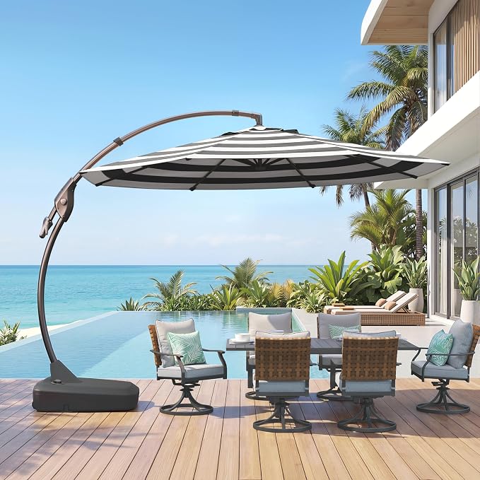 Grand patio 12FT Cantilever Round Umbrella by GrandPatio