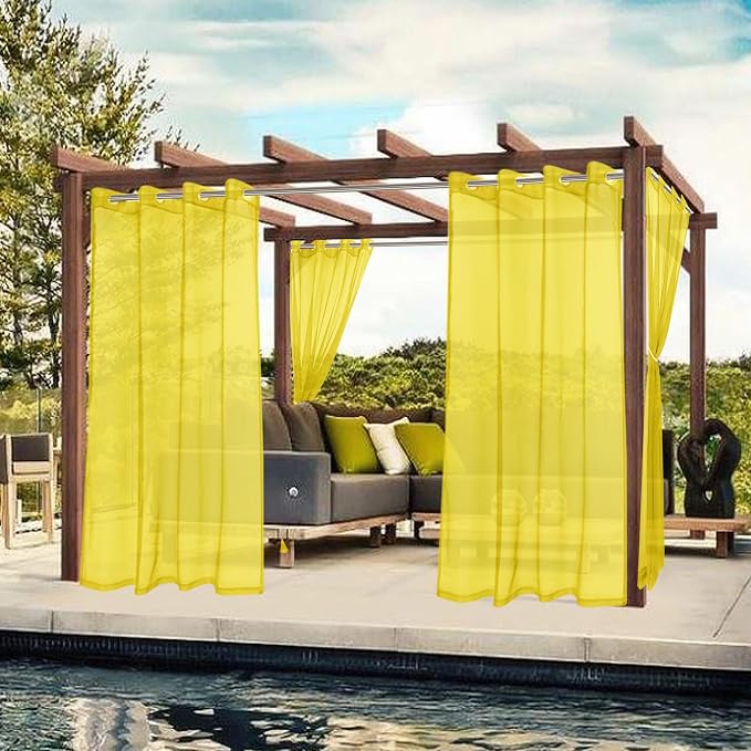 BONZER Waterproof Indoor/Outdoor Sheer Curtains - Image 5