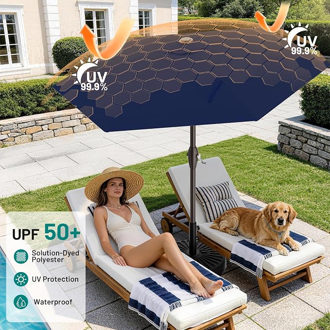 7.5FT Patio Umbrella Table Market Umbrella - Image 5