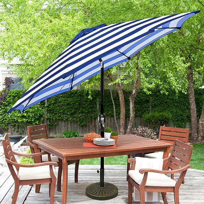 9' Outdoor Patio Umbrella, Outdoor Table Umbrella, Yard Umbrella, Market - Image 5
