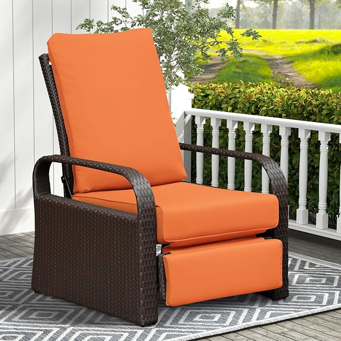 Outdoor Recliner, Aluminum Frame Patio Chaise Lounge Chairs - Image 6