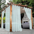 BONZER Sheer Outdoor Curtains for Patio Waterproof 2 Panels | Light Filtering by Bonzer