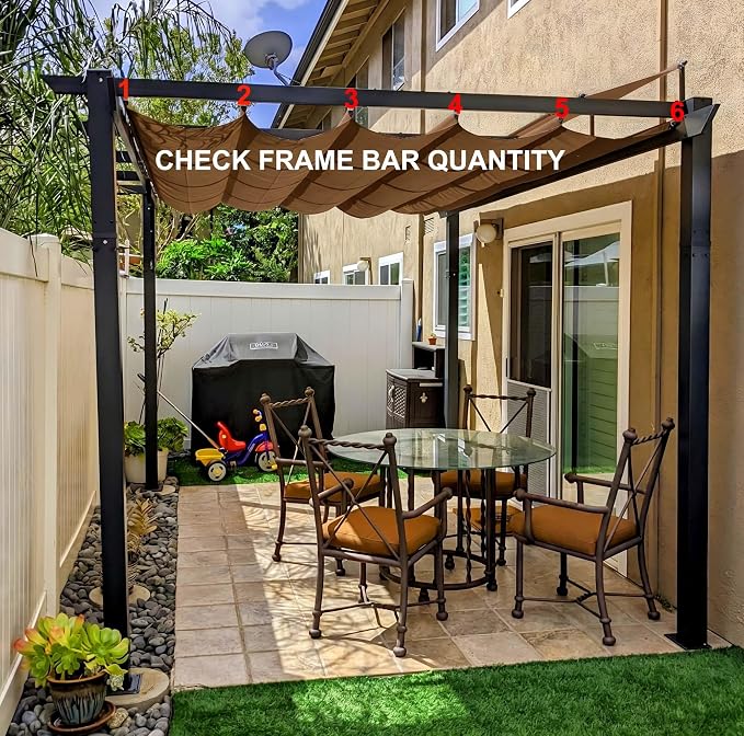 Pergola Shade Cover Replacement Canopy Top Compatible - Image 2