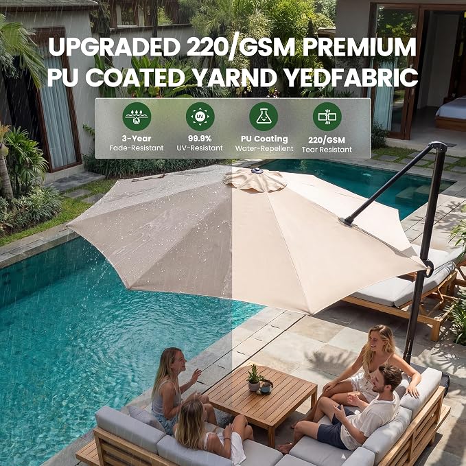 10ft Outdoor Umbrellas for Patio - Image 4