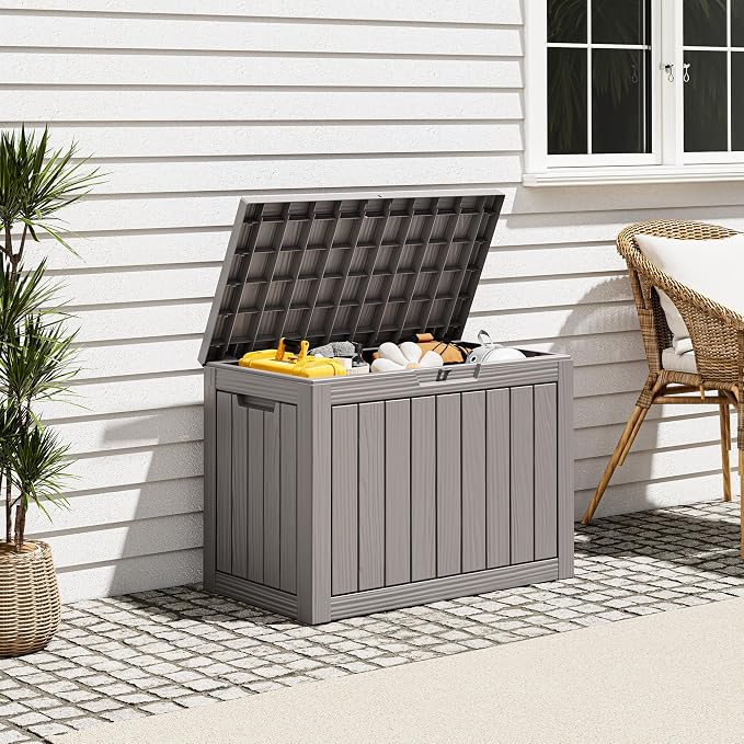 Outdoor Deck Storage Box, Resin Deck Boxes Indoor and outdoor, Waterproof - Image 5