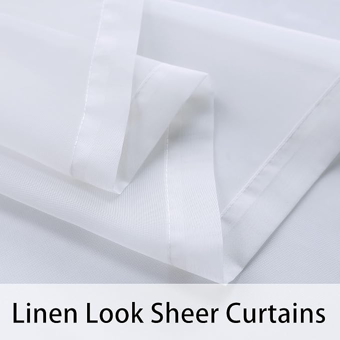 BONZER White Outdoor Sheer Curtains - Image 5