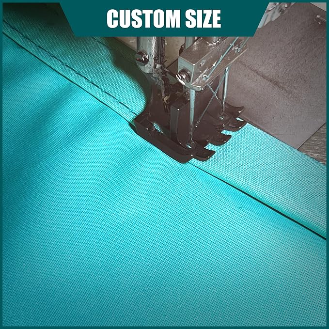 Royal Shade 16' x 16' x 16' Turquoise Triangle Waterproof Sun Shade Sail Canopy - Image 5