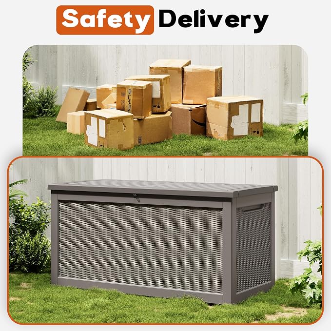 Outdoor Deck Storage Box, Resin Deck Boxes Indoor and outdoor, Waterproof - Image 6